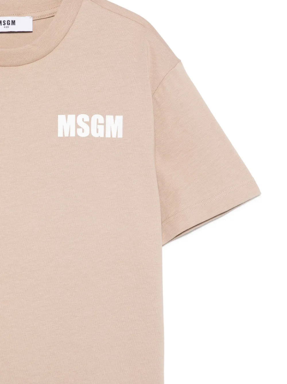 MSGM Kids T-shirt met logoprint Beige