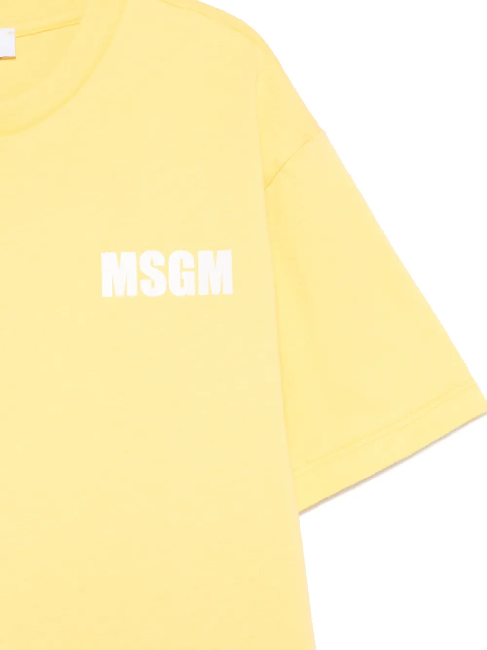 MSGM Kids T-shirt met logoprint Geel