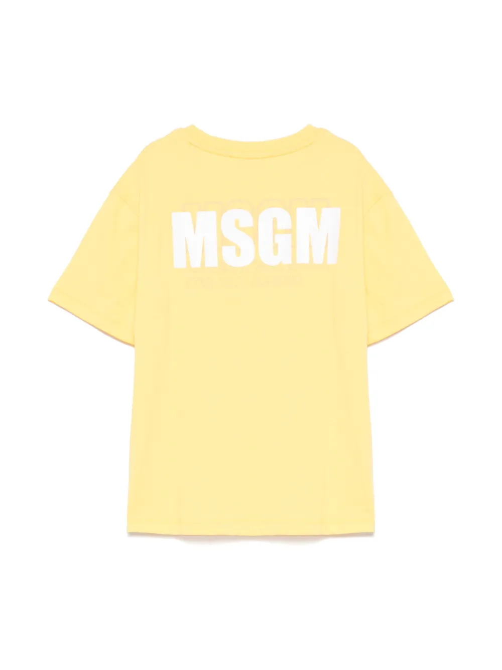 MSGM Kids T-shirt met logoprint - Geel