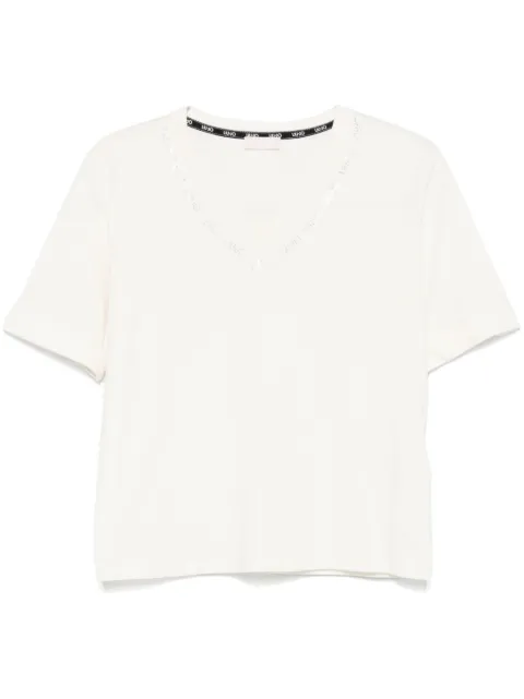 LIU JO crystal-logo T-shirt