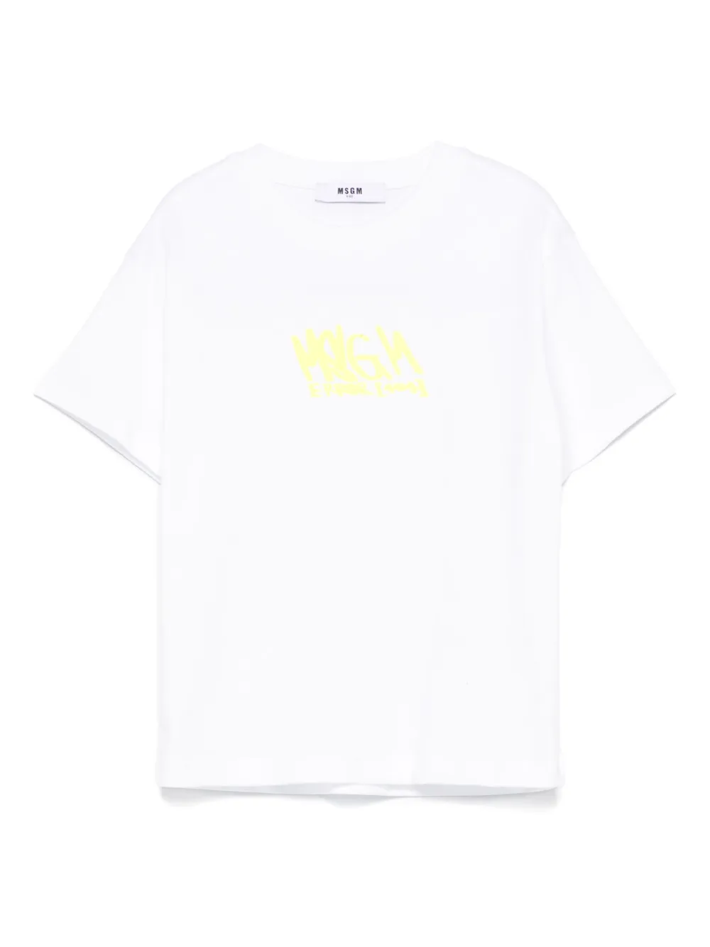 MSGM Kids T-shirt met logoprint Wit