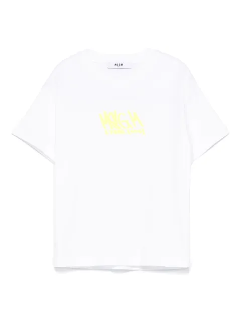 MSGM Kids playera con logo estampado