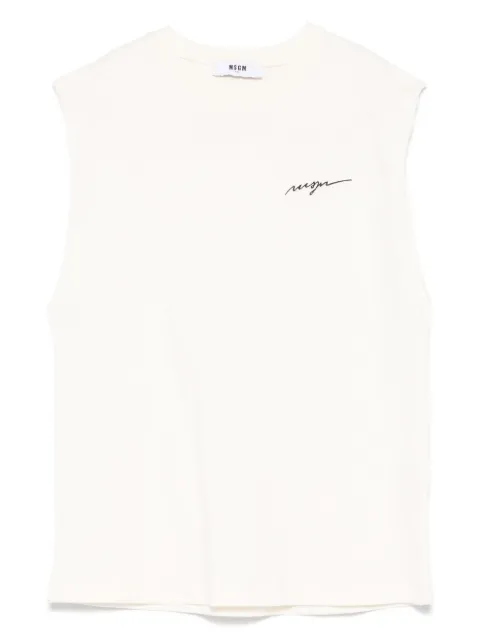 MSGM Kids camiseta con logo bordado