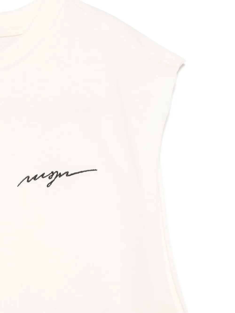 MSGM Kids Tanktop met geborduurd logo Wit