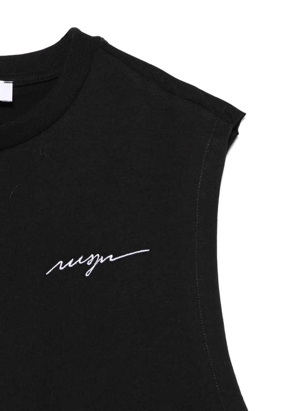 MSGM Kids Tanktop met geborduurd logo Zwart