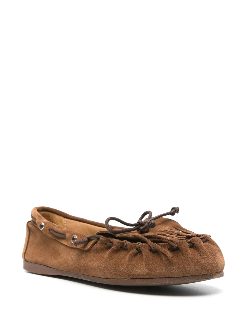 P.A.R.O.S.H. suede boat shoes Brown