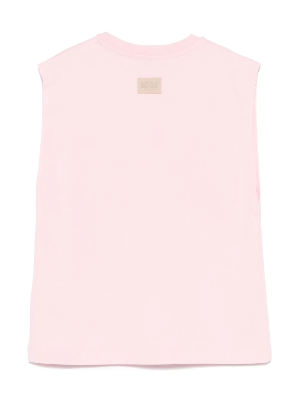 MSGM Kids logo-print tank top - Roze