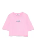 MSGM Kids jersey cropped T-shirt - Pink