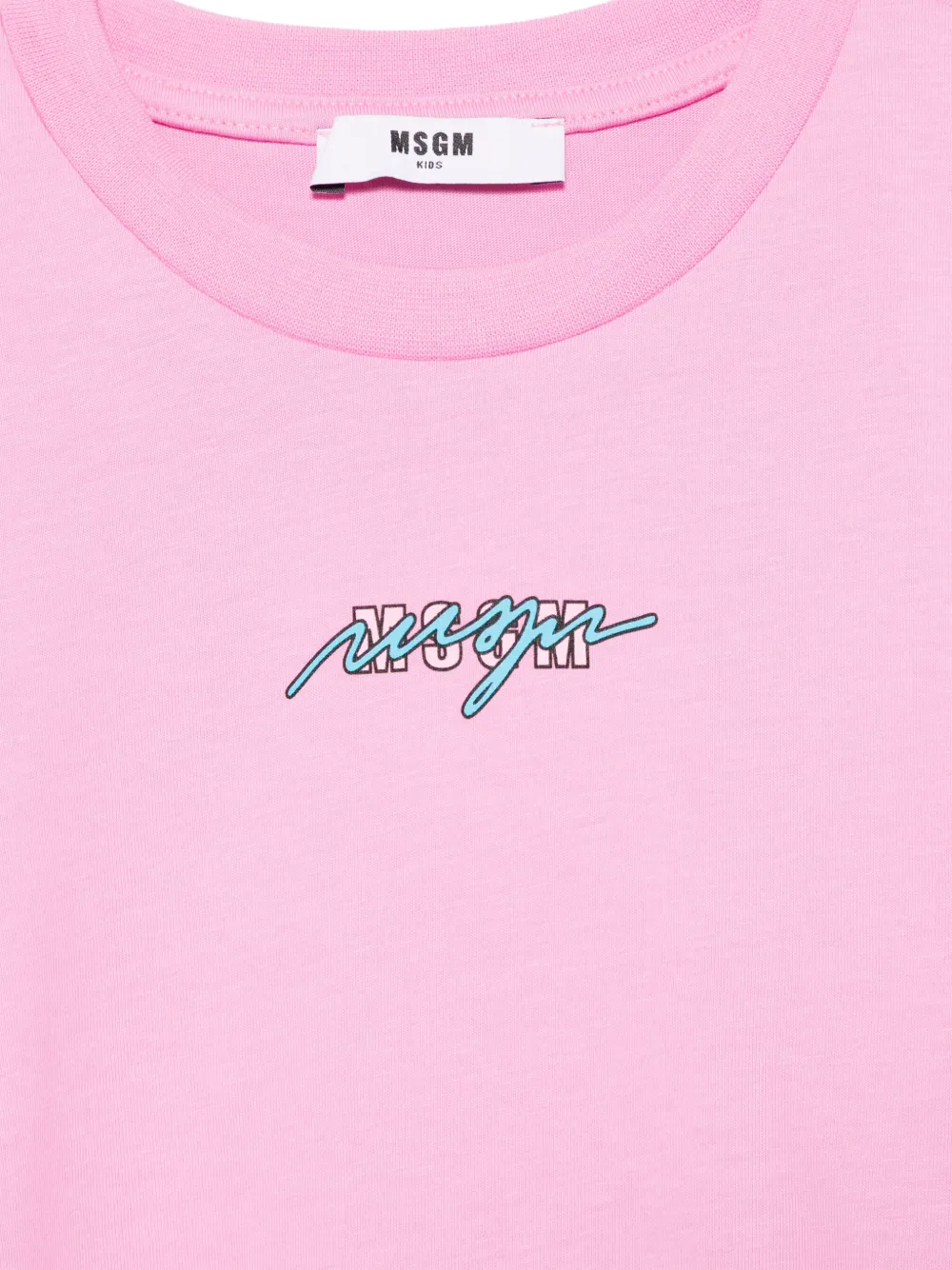 MSGM Kids Cropped jersey T-shirt Roze