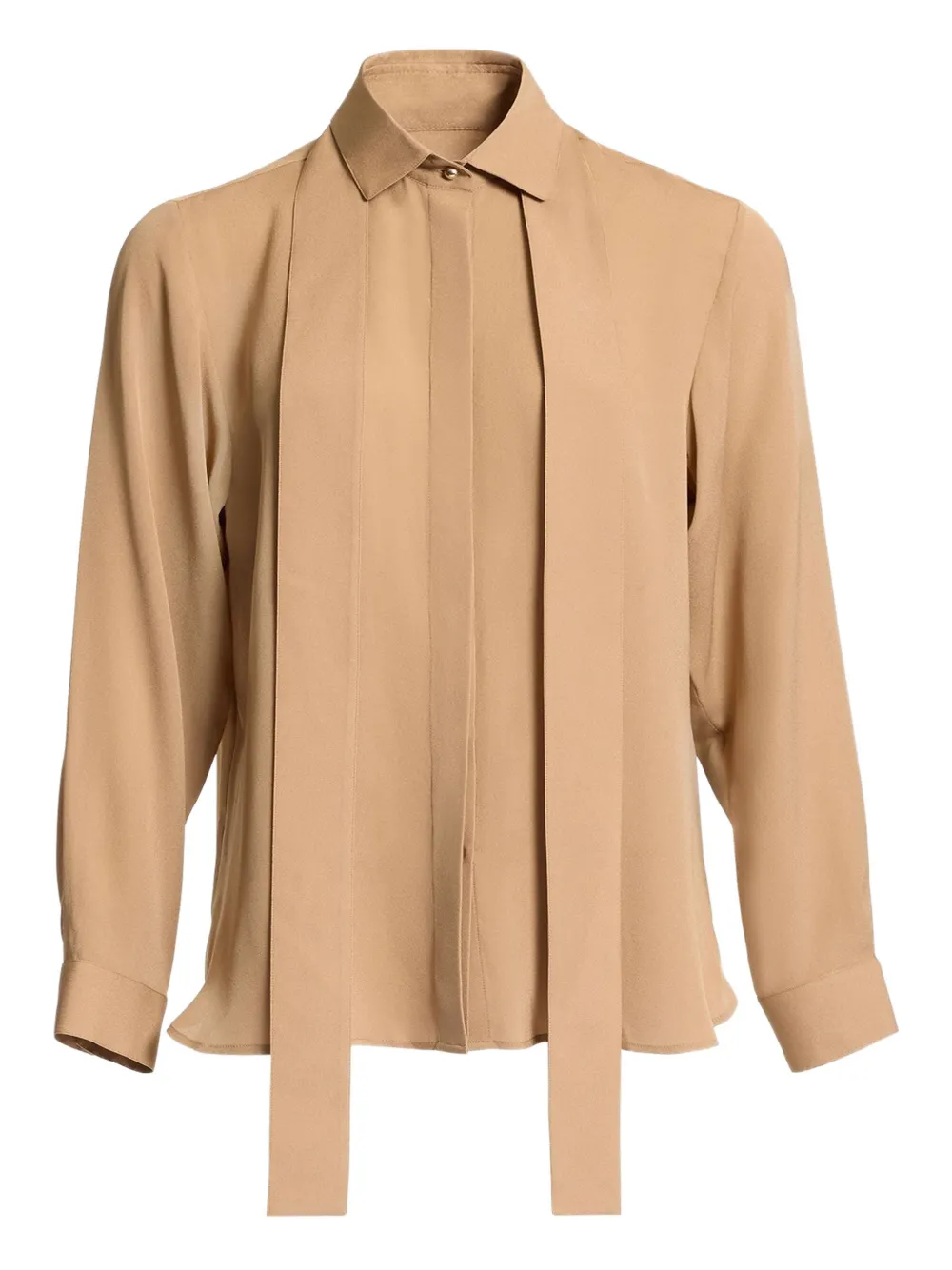 Elie Saab Zijden overhemd Beige