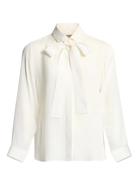 Elie Saab bow-detail silk shirt