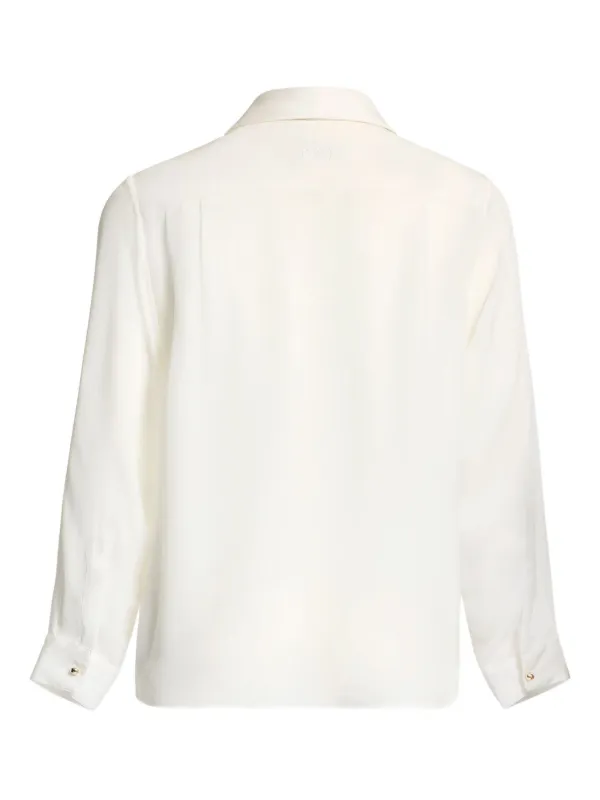 Chemisier Blanc Shein - Col Noué Et Franges - Manches Longues - Taille M - Neuf