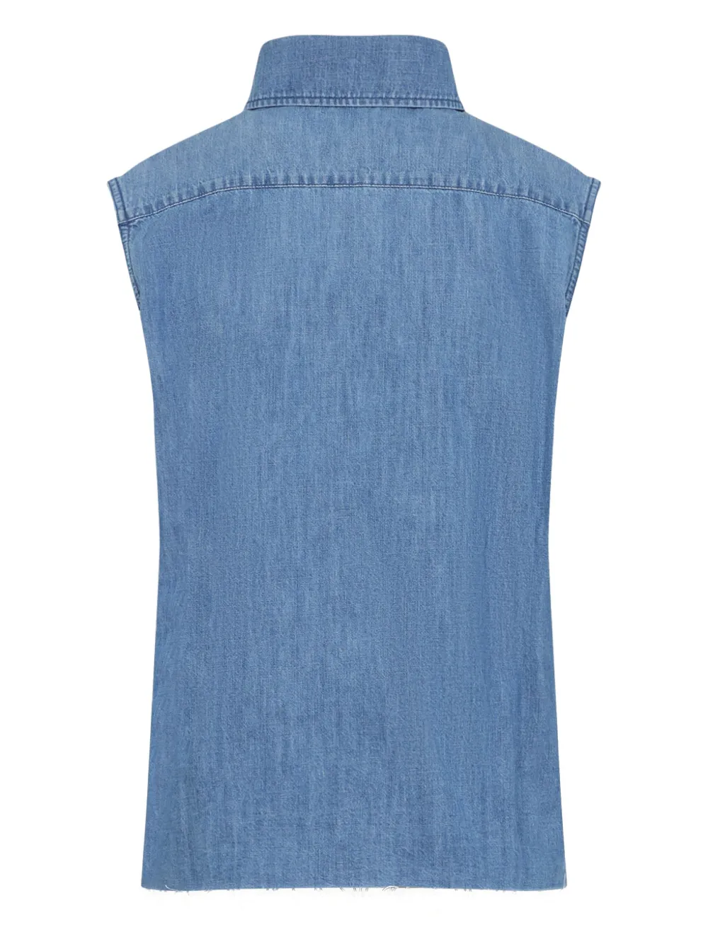 Miu Miu sleeveless denim shirt - Blauw