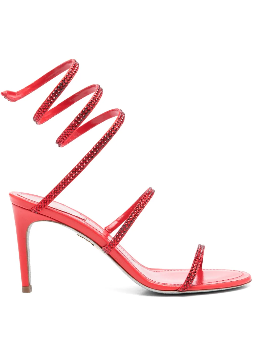 René Caovilla 80mm rhinestone-embellished sandals Red