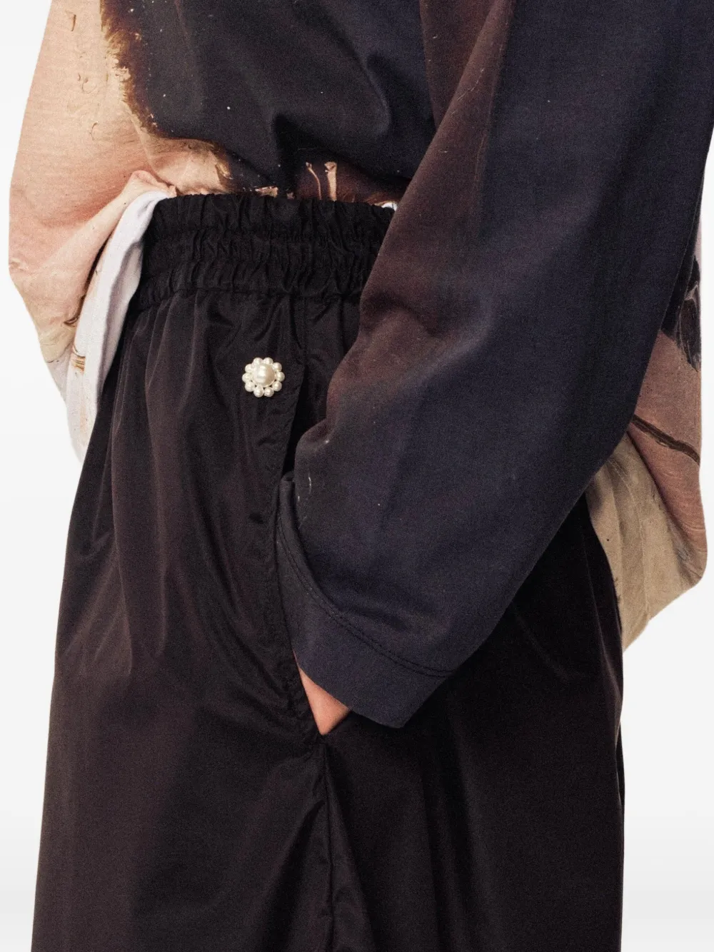 Simone Rocha Verfraaide broek Zwart