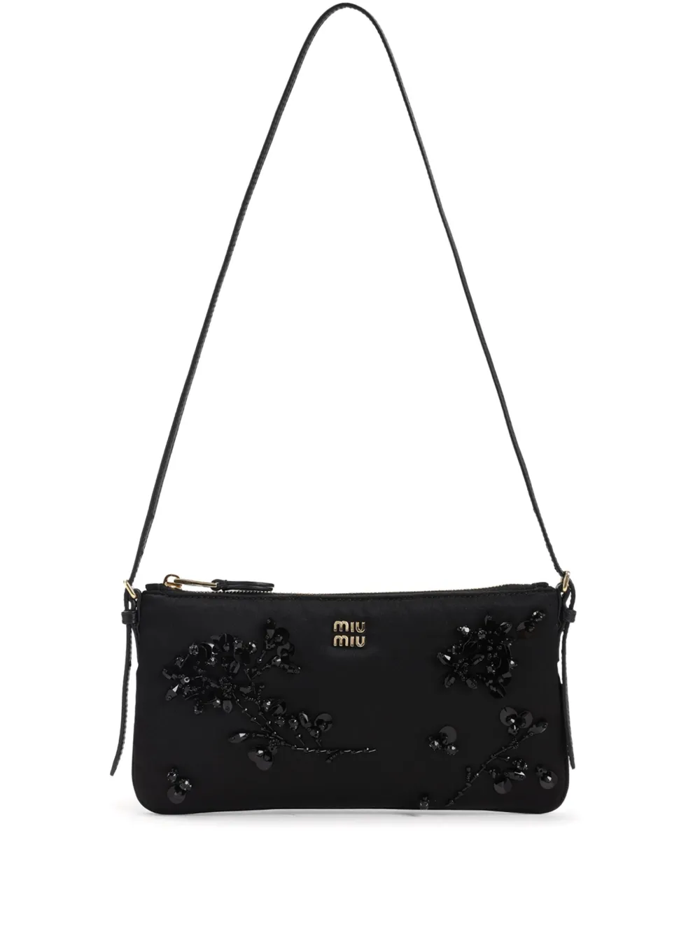 Miu Miu embroidered shoulder bag | Black | Image 1