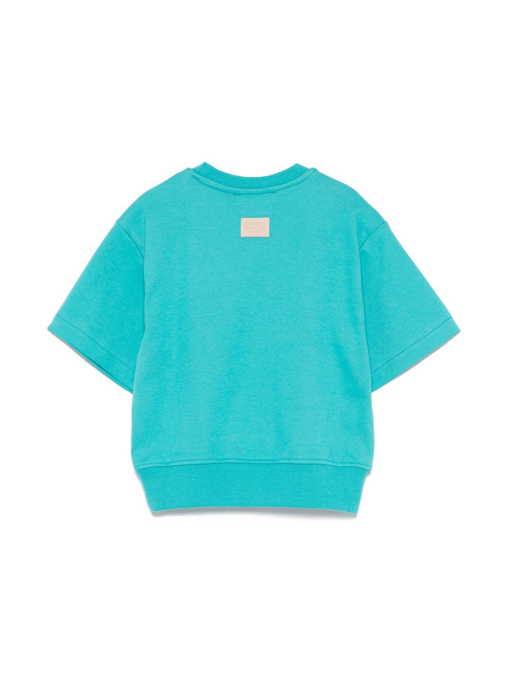 MSGM Kids logo-stamp T-shirt - Blauw