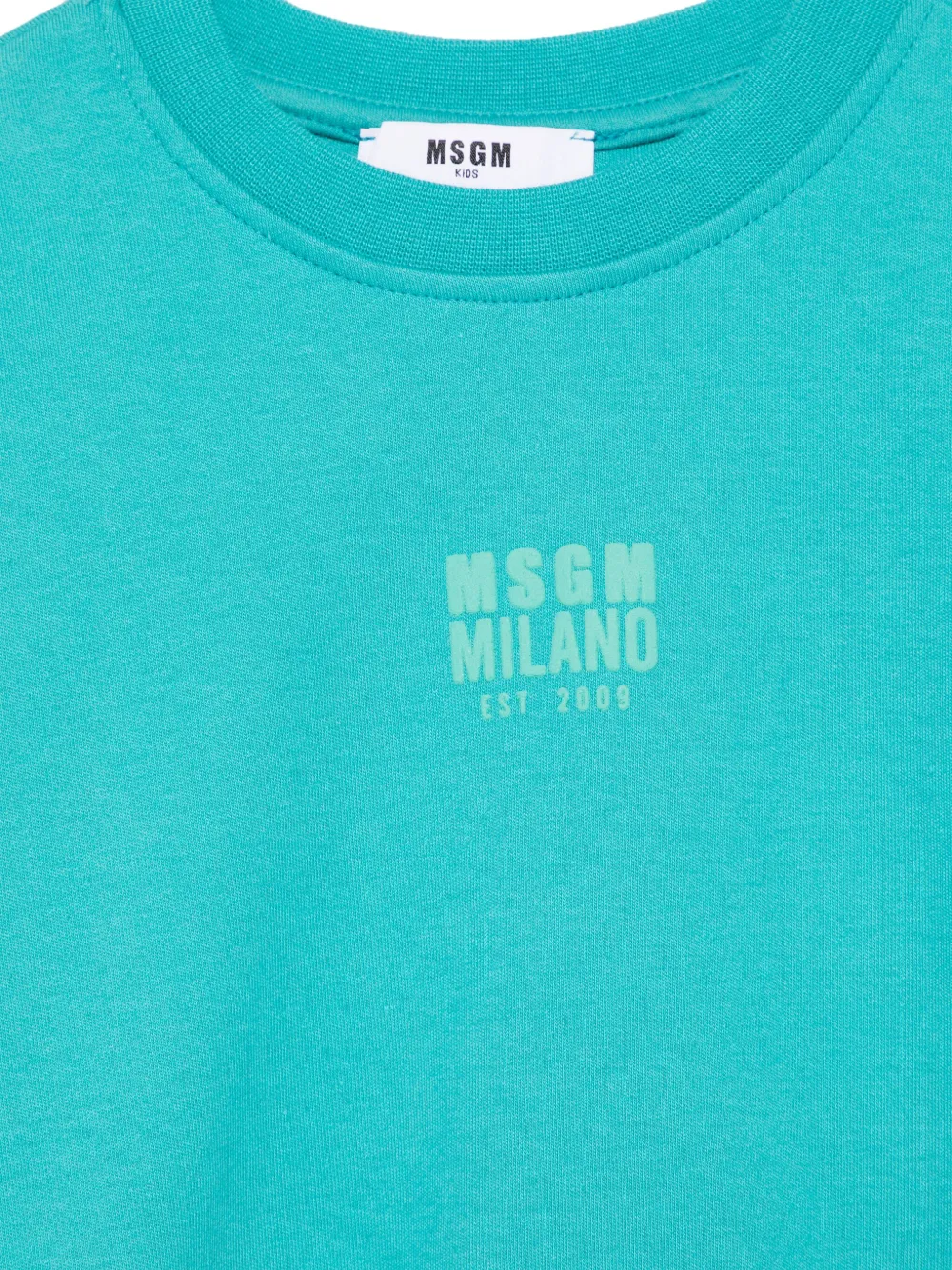 MSGM Kids T-shirt met logoprint Blauw