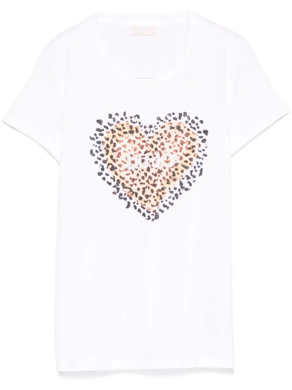 heart-print T-shirt