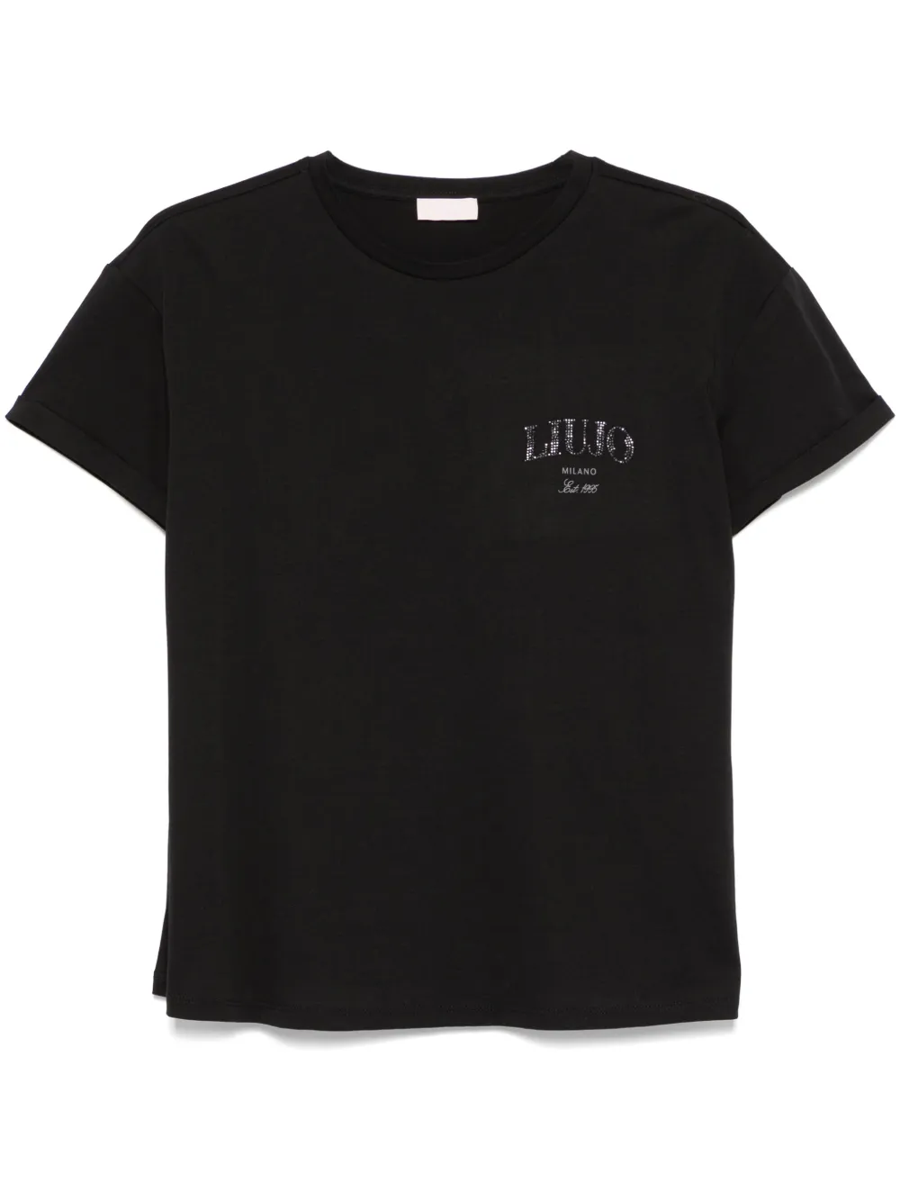 rhinestone-logo T-shirt