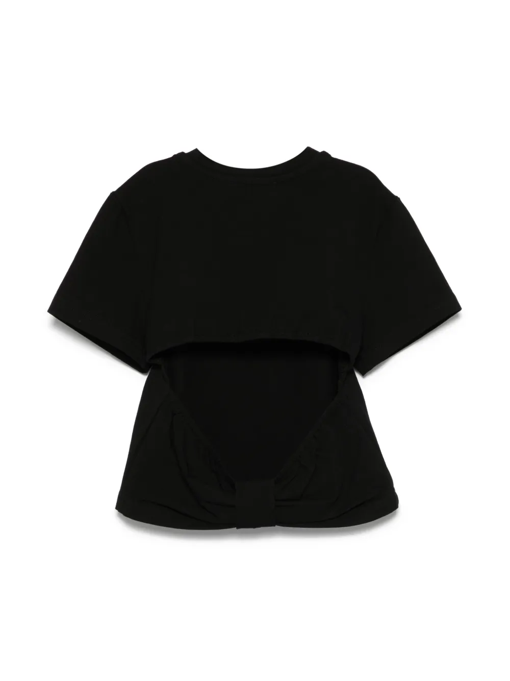twinsetkids TWINSET Kids T-shirt met Oval T-plakkaat - Zwart