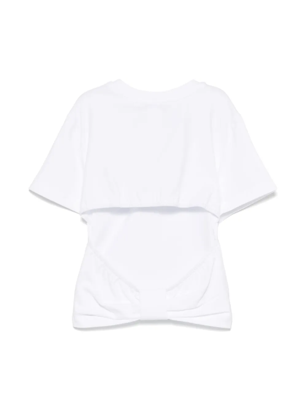 twinsetkids TWINSET Kids Oval T-shirt met T-plakkaat - Wit