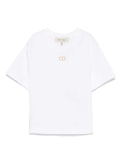 TWINSET Kids playera con placa Oval T