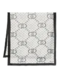 LIU JO logo-pattern scarf - Black
