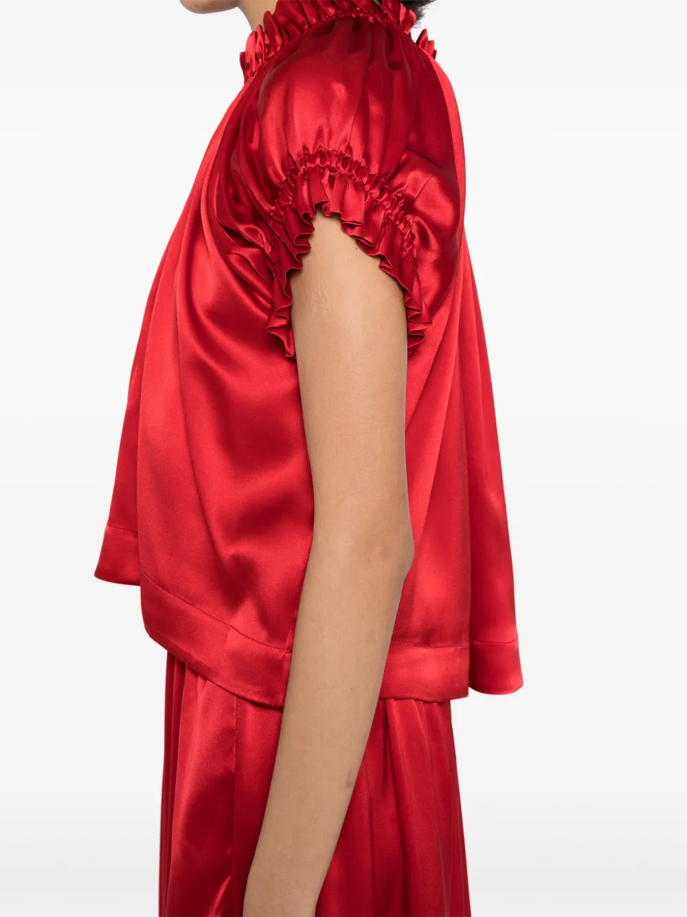 Simone Rocha ラッフル チューリップトップ | レッド | FARFETCH JP
