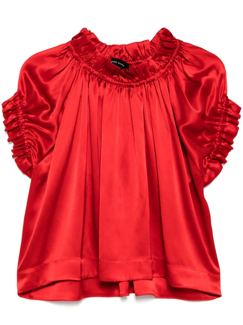 elasticated gathered ruffle tulip top