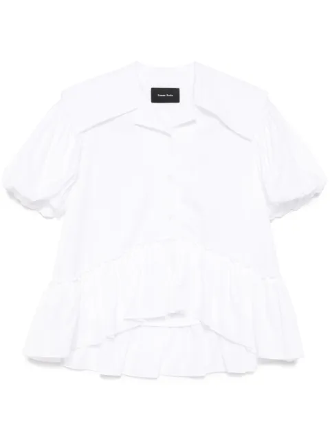 Simone Rocha camisa con mangas farol y cuello marinero
