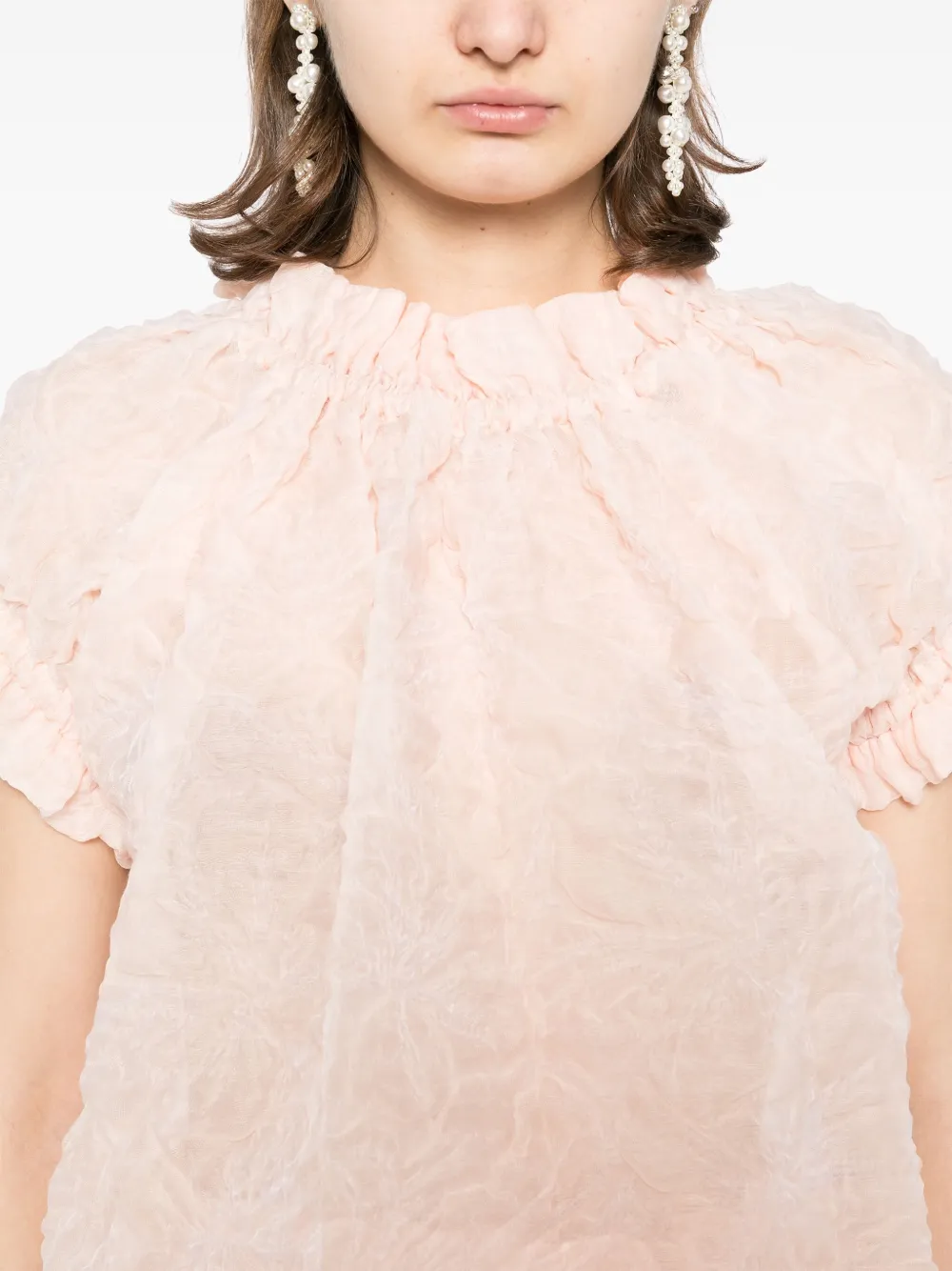 Simone Rocha Top met ruches Oranje
