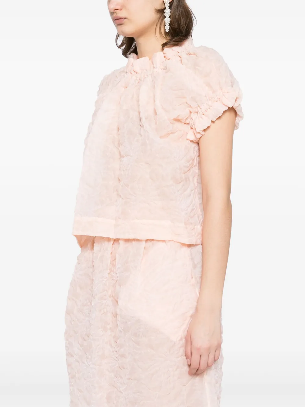 Simone Rocha Top met ruches Oranje