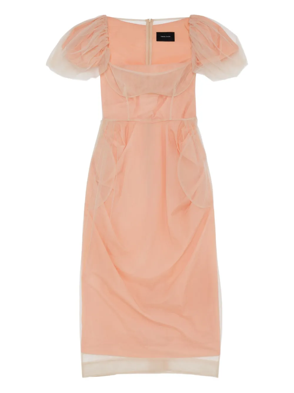 Simone Rocha layered balconette dress - PEACH/NUDE