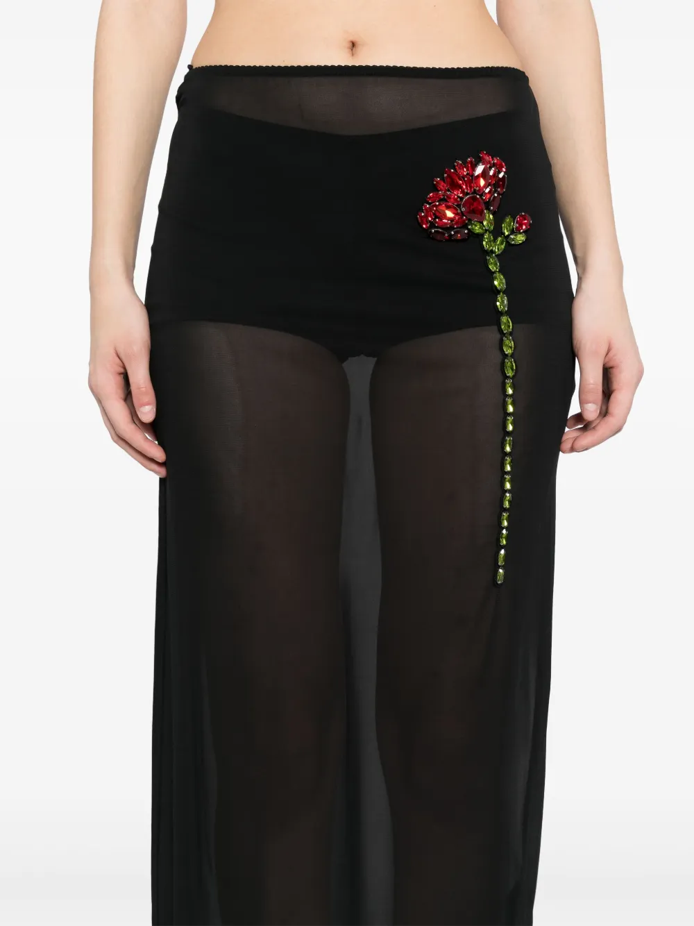 Simone Rocha Doorzichtige rok Zwart