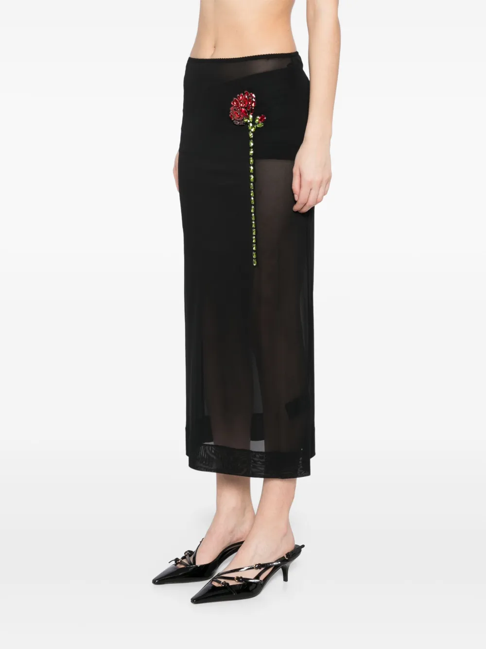 Simone Rocha Doorzichtige rok Zwart