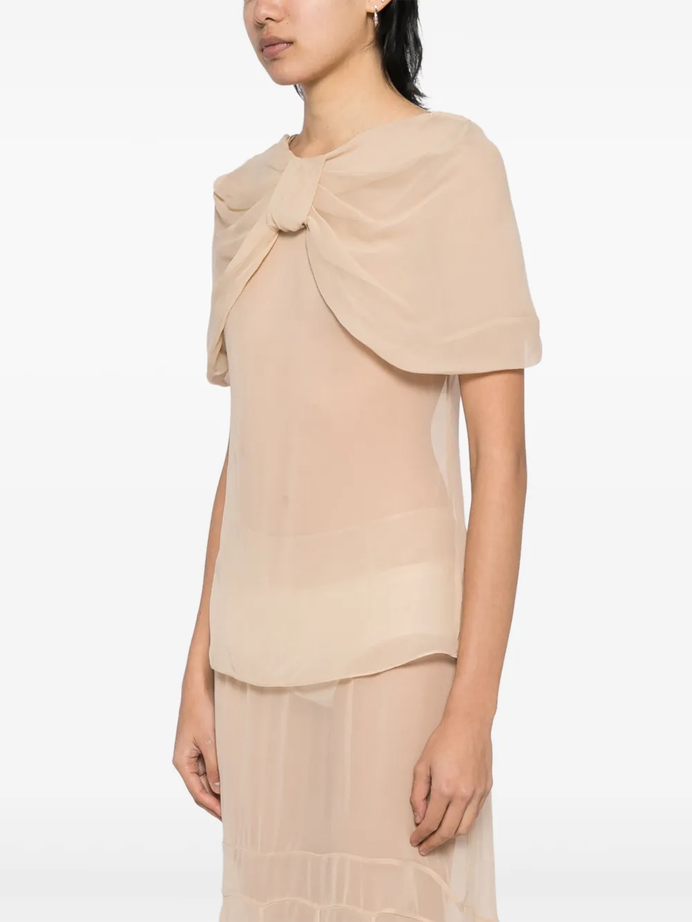Simone Rocha Top met strik Beige