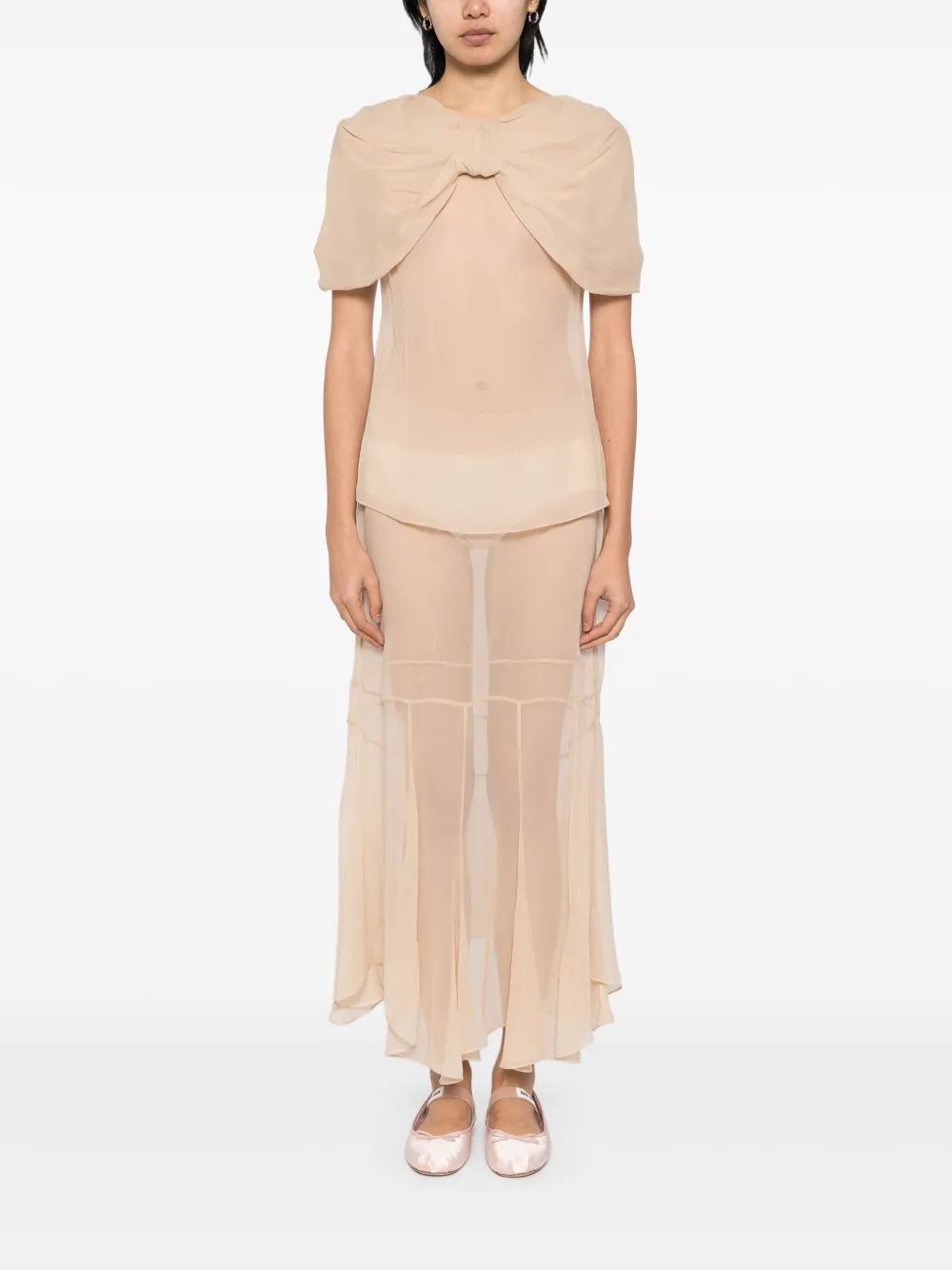 Simone Rocha Top met strik - Beige