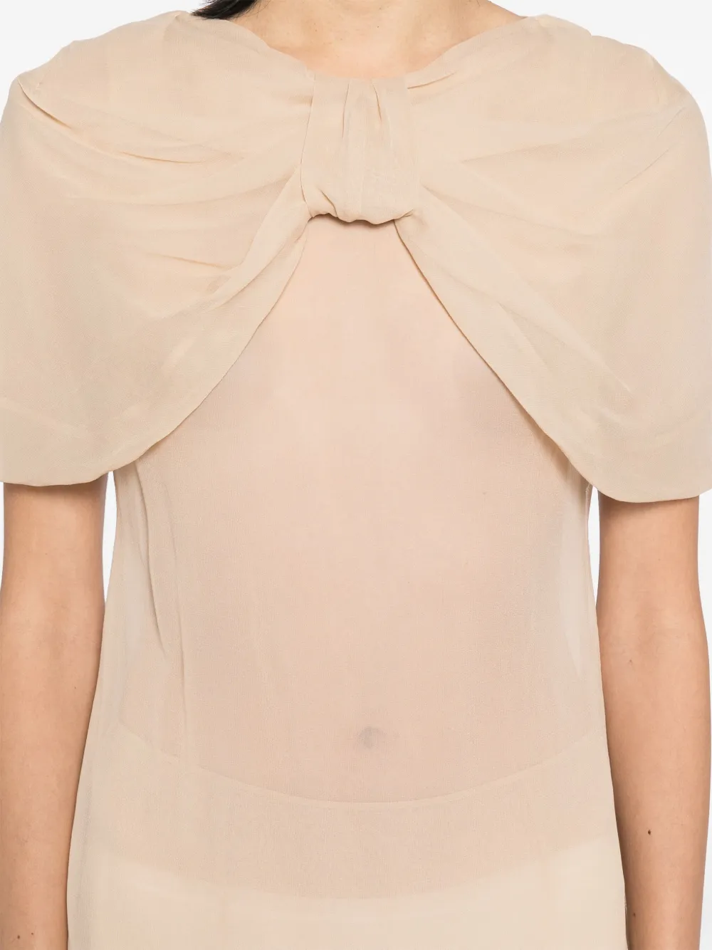 Simone Rocha Top met strik Beige