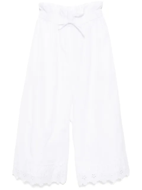 Simone Rocha pantalones capri con volantes en la pretina