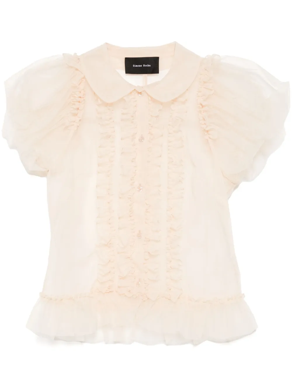 Simone Rocha Blouse met pofmouwen Beige