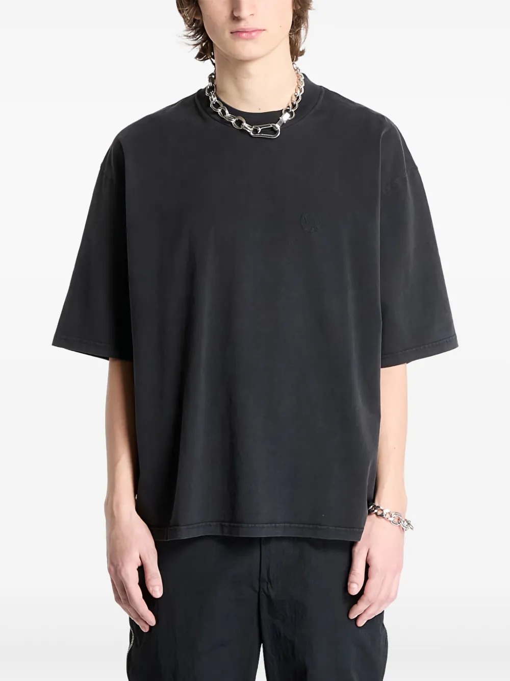 1017 ALYX 9SM playera con logo bordado | gris | Image 1