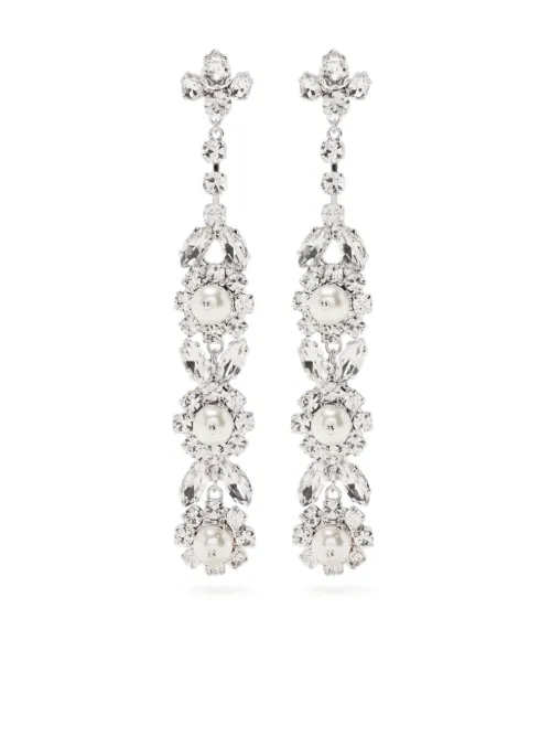 Boucles d'oreilles serties de cristaux à perles victoriennes - Simone Rocha - Modalova