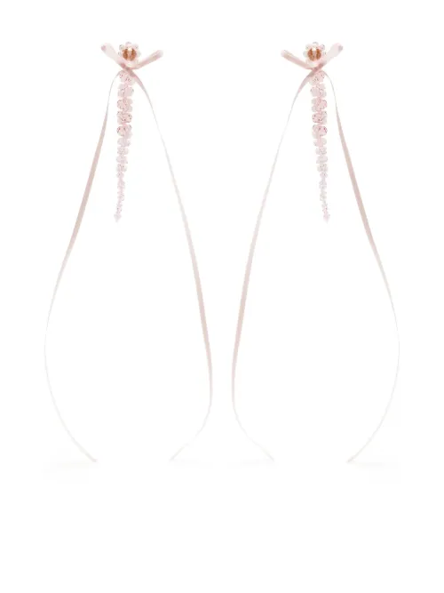 Boucles d'oreilles pendantes Slim Bow Ribbon - Simone Rocha - Modalova