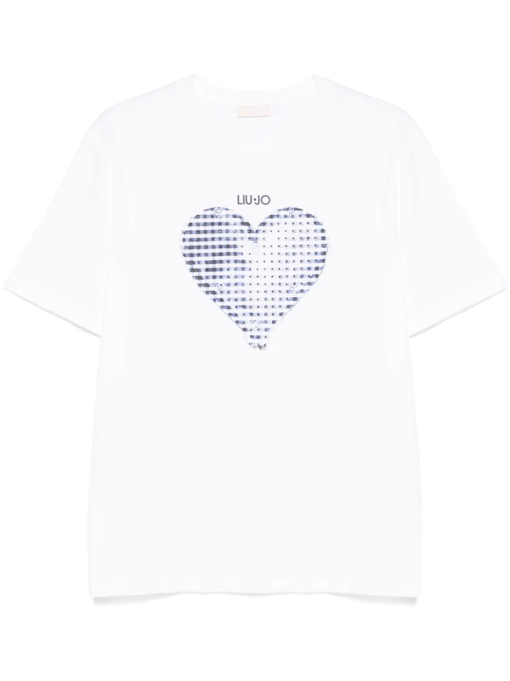 heart-print T-shirt