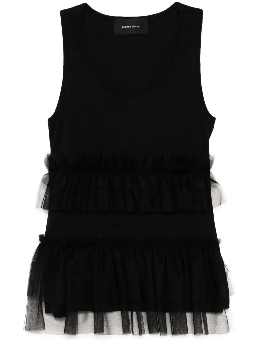 Simone Rocha Tanktop met logo Zwart