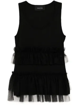 R♡さん専用simone rocha リボン付きタンクトップ Simone Rocha - Easy Tank With Bow Tails in Ivory - 5222-0571