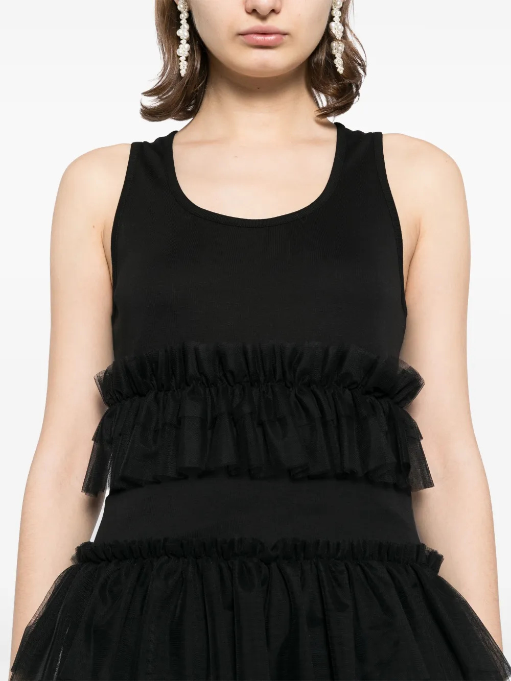 Simone Rocha Tanktop met logo Zwart