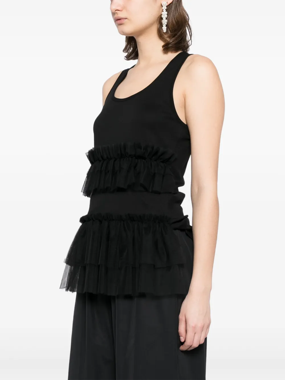 Simone Rocha Tanktop met logo Zwart