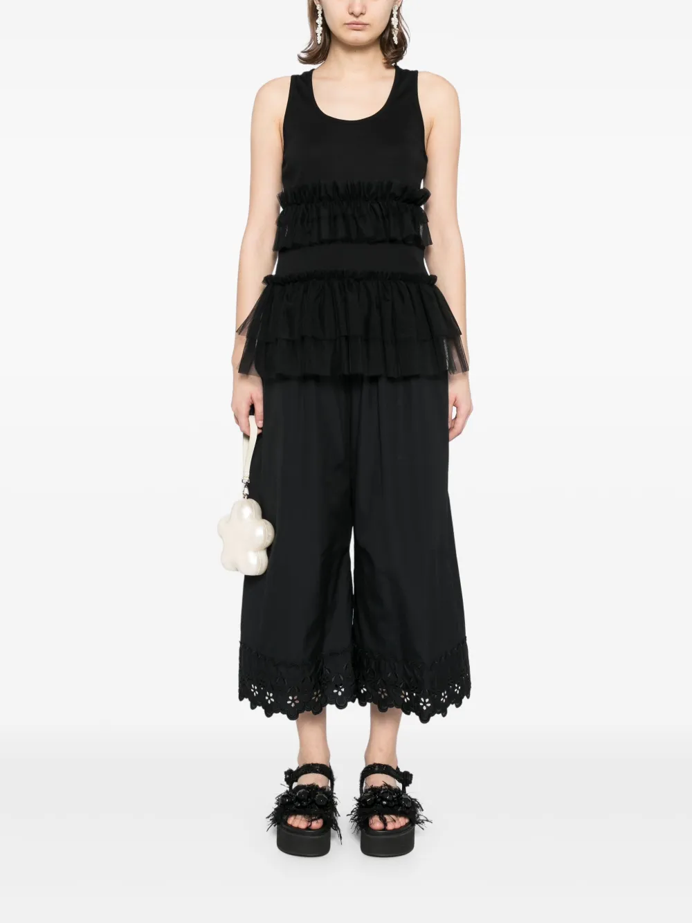 Simone Rocha Tanktop met logo Zwart